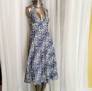 Quilted cotton halter summer dress